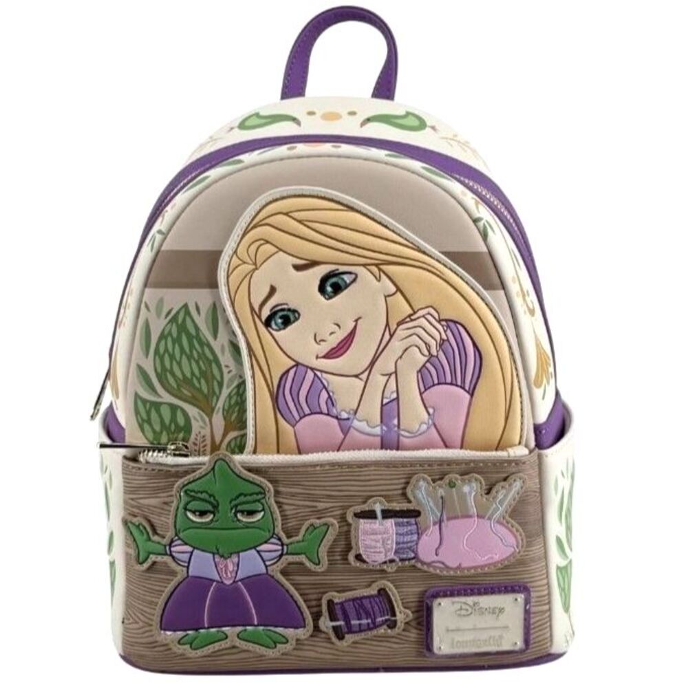 Loungefly Disney Tangled Rapunzel Pascal Dress Mini Backpack NWT Boxlunch Excl.